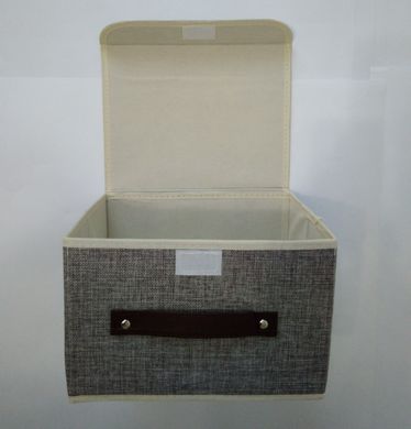 Коробочка ящик для вещей 26х20х17см Котон серая